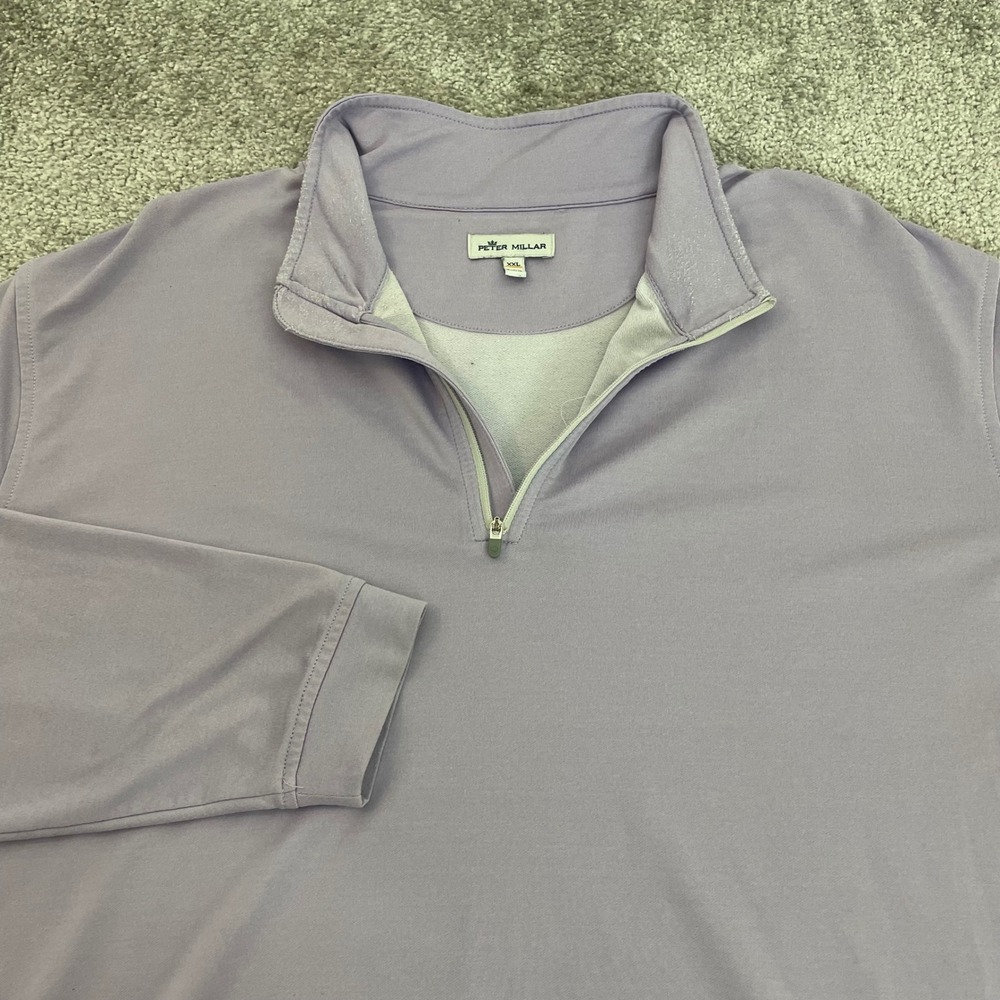 Peter Millar 1/4 Zip Pullover Mens XXL Performance Stretch Golf Purple 2XL